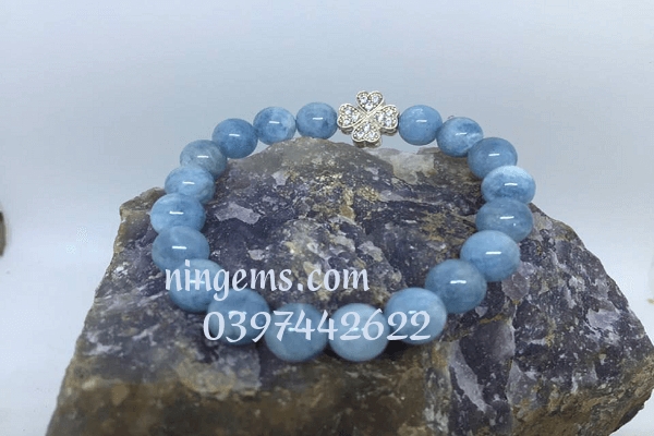 Vòng tay phong thủy đá Aquamarine